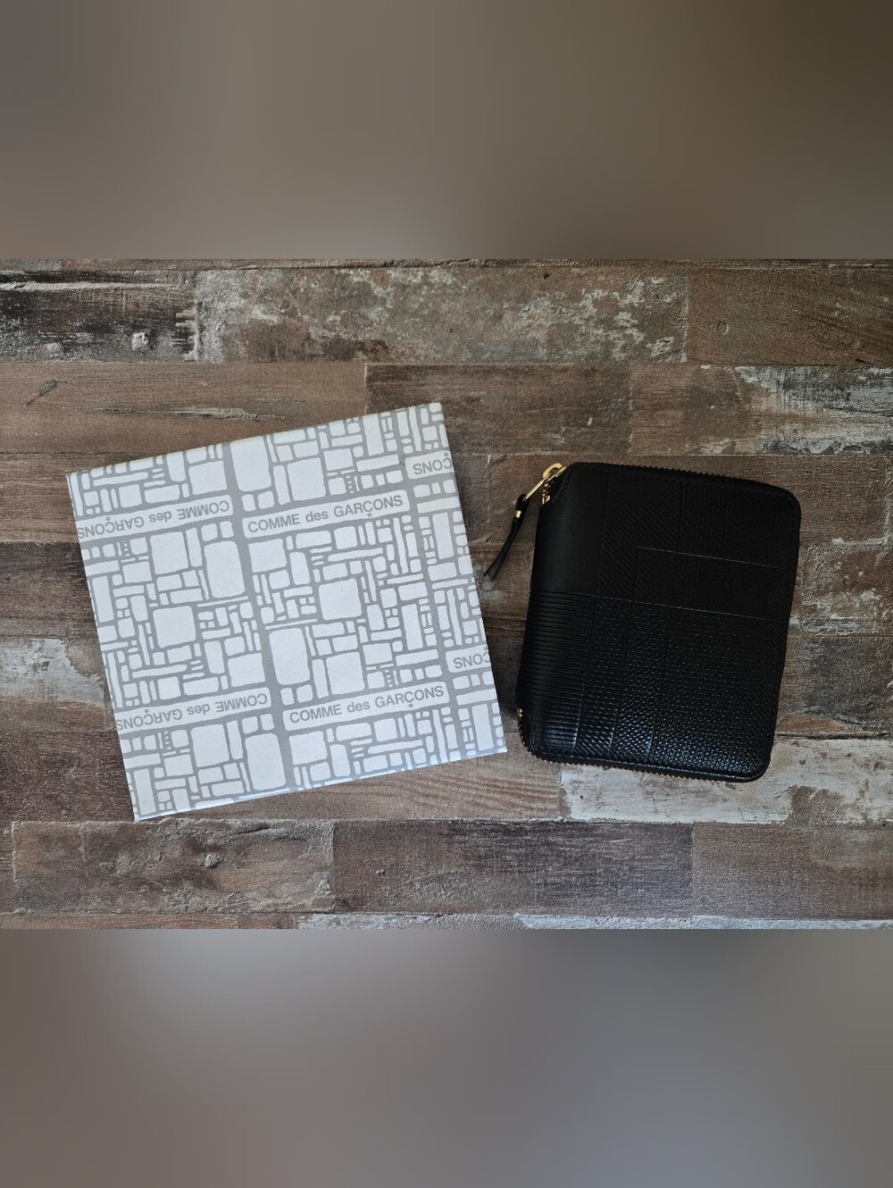 Comme des Garcons Black Intersection Zip Around Wallet